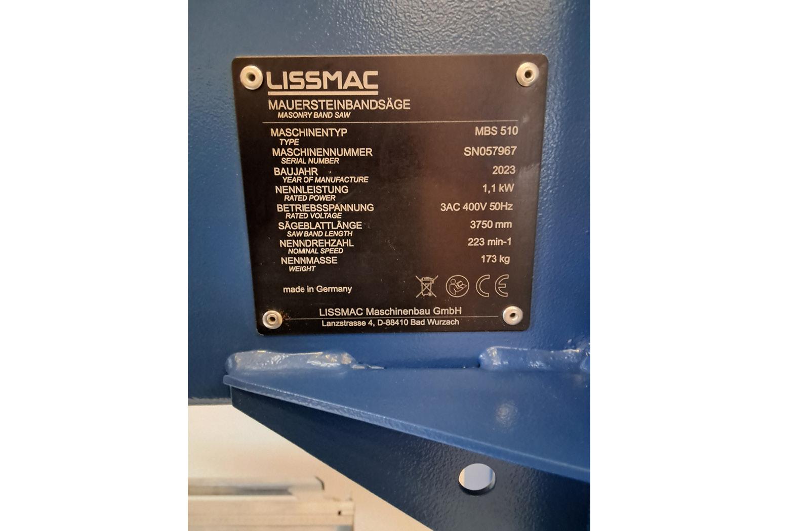 MBS 510 gebraucht Typenschild