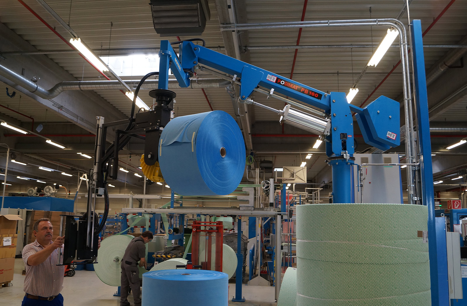 Textile roll handling